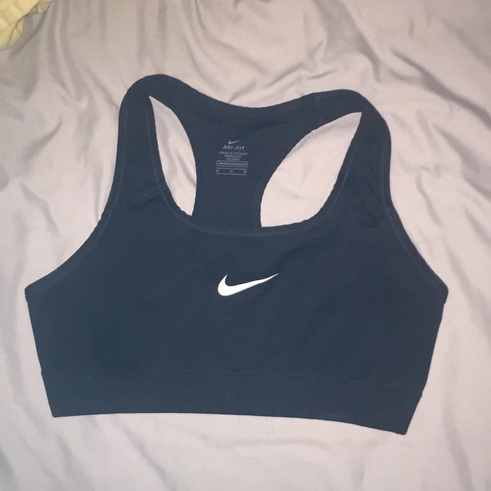 Black & White Nike Sports Bra